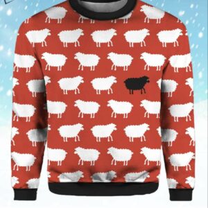 Sheep Black And White Ugly Christmas Sweater