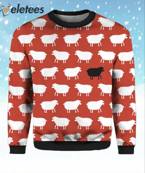 Sheep Black And White Ugly Christmas Sweater