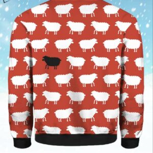 Sheep Black And White Ugly Christmas Sweater 2