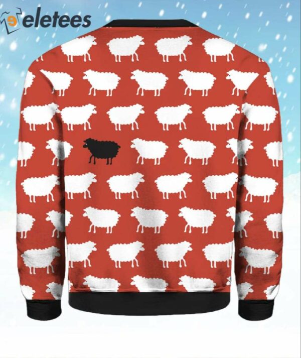 Sheep Black And White Ugly Christmas Sweater