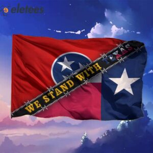 Tennessee We Stand With Texas Border Razor Wire Flag1