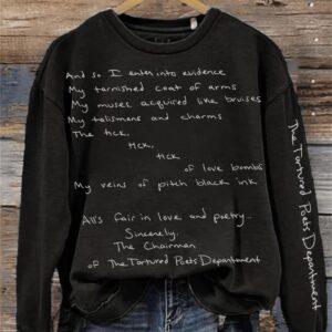 The Tortured Poets Department Inspired Washed Sweatshirt