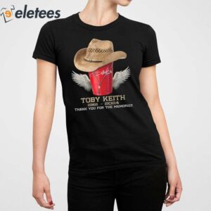 Toby Keith 1961 2024 Thank You For The Memories RIP Cowboy Double Sided Shirt 3