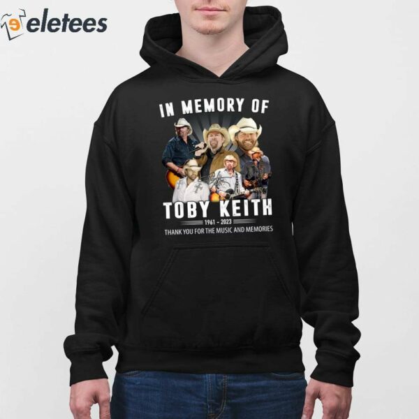 Toby Keith If Memory Of 1961-2024 Thank You For The Music And Memories Shirt