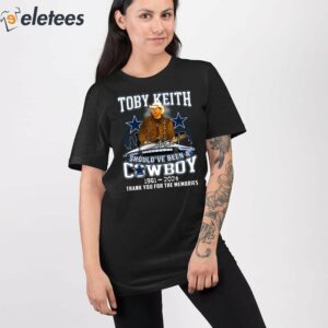 Toby Keith Shouldve Been A Cowboy 1961 2024 Thank For The Memories Shirt 2
