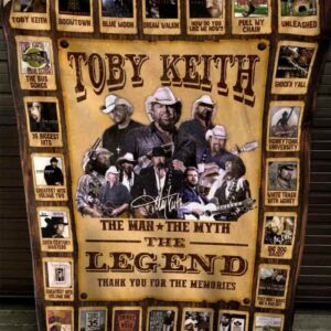 Toby Keith The Man The Myth The Legend Thank You For The Memories Blanket 1