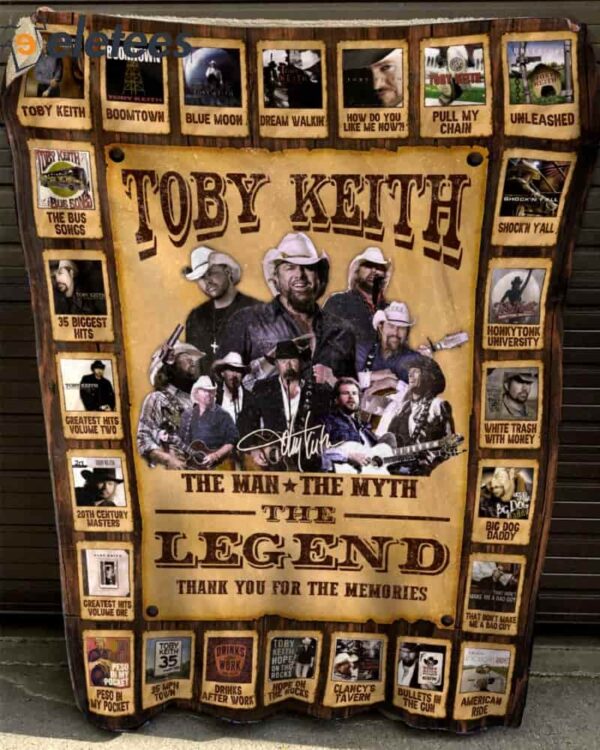 Toby Keith The Man The Myth The Legend Thank You For The Memories Blanket