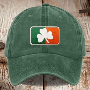 Unisex Distressed Washed Cotton St Patricks Day Printed Hat1