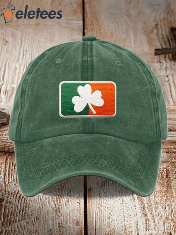 Unisex Distressed Washed Cotton St. Patrick’s Day Printed Hat