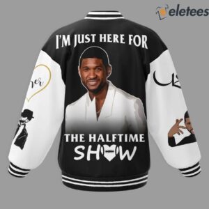 Usher I Just Here For The Halftime Show Super Bowl LVIII Baseball Jacket 3