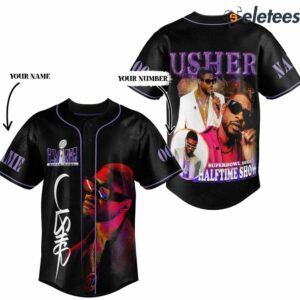 Usher Super Bowl 2024 Halftime Show Custom Name Baseball Jersey 2