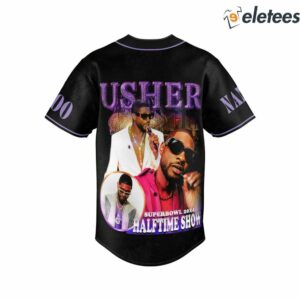 Usher Super Bowl 2024 Halftime Show Custom Name Baseball Jersey 4