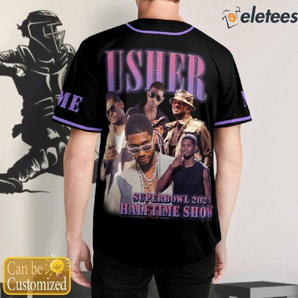 Usher Super Bowl LVIII 2024 Halftime Show Baseball Jersey