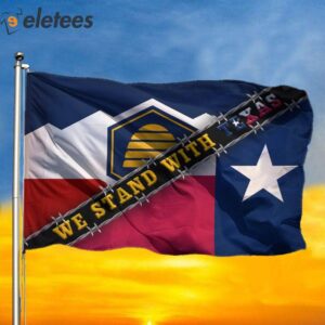 Utah We Stand With Texas Border Razor Wire Flag