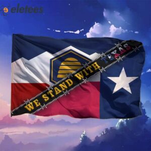 Utah We Stand With Texas Border Razor Wire Flag1