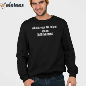 Whats Your Tip Colour I Mean Good Morning Shirt 3