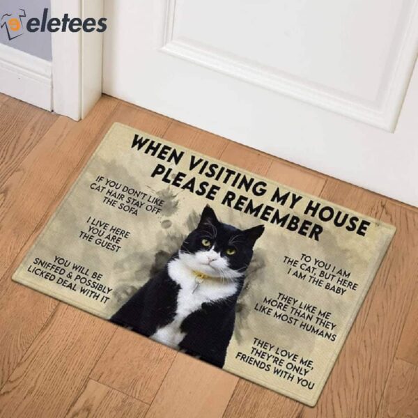 When Visiting My House Please Remember Cat Doormat