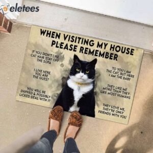 When Visiting My House Please Remember Cat Doormat 3
