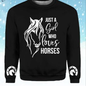 Woman's Just A Girl Who Loves Horses Print Sweatshirt