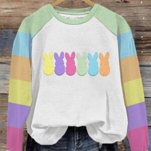 Women’s Easter Bunny Print Sweatshirt