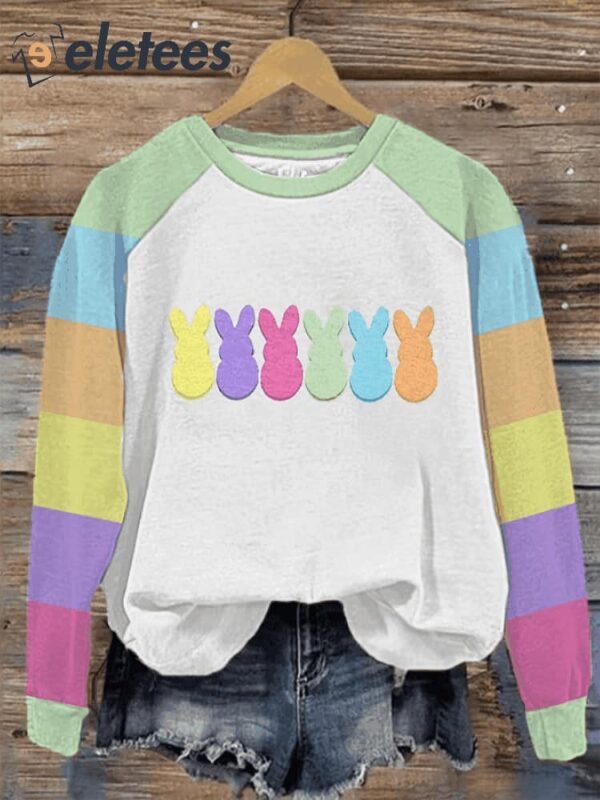 Women’s Easter Bunny Print Sweatshirt