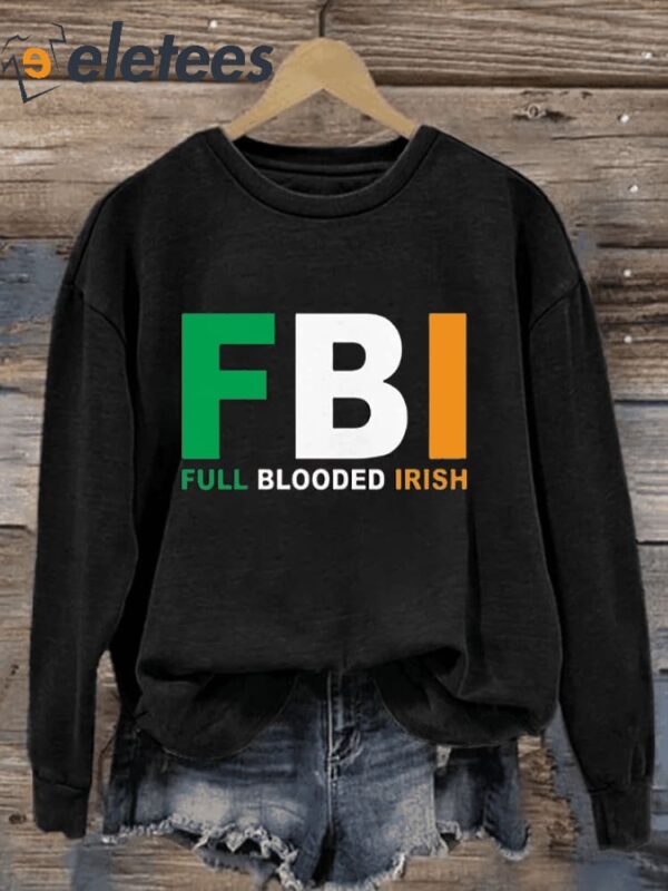 Women’s Full Blooded Irish Print Casual Sweatshirt