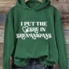 Women’s Funny St. Patrick’s Day I Put The She In Shenanigans Casual Hoodie