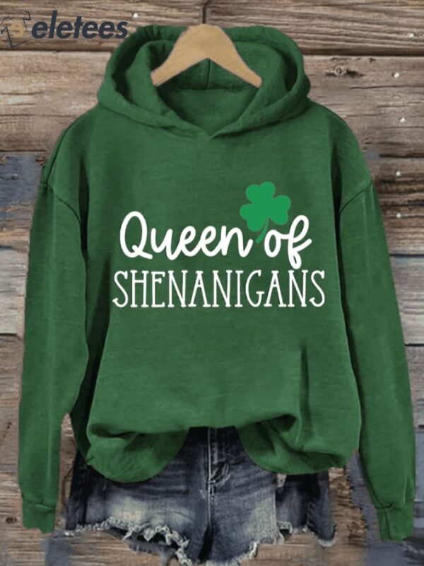 Women’s Queen Of Shenanigans Print Casual Sweatshirt
