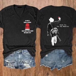 Womens Rip Toby 1961 2024 Play It Sweet In Heaven Thank You For The Memories Printed V Neck T Shirt 1