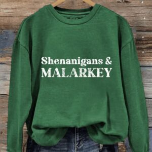 Womens Shenanigans And Malarkey Print Sweatshirt