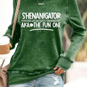 Women's Shenanigator St. Patrick's Day Print Sweatshirt