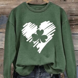 Women’s St. Patrick’s Day Heart Sweatshirt
