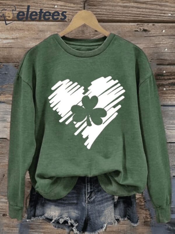 Women’s St. Patrick’s Day Heart Sweatshirt