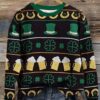 Women’s St. Patrick’s Day Lucky Clovers Beer Print Casual Sweatshirt