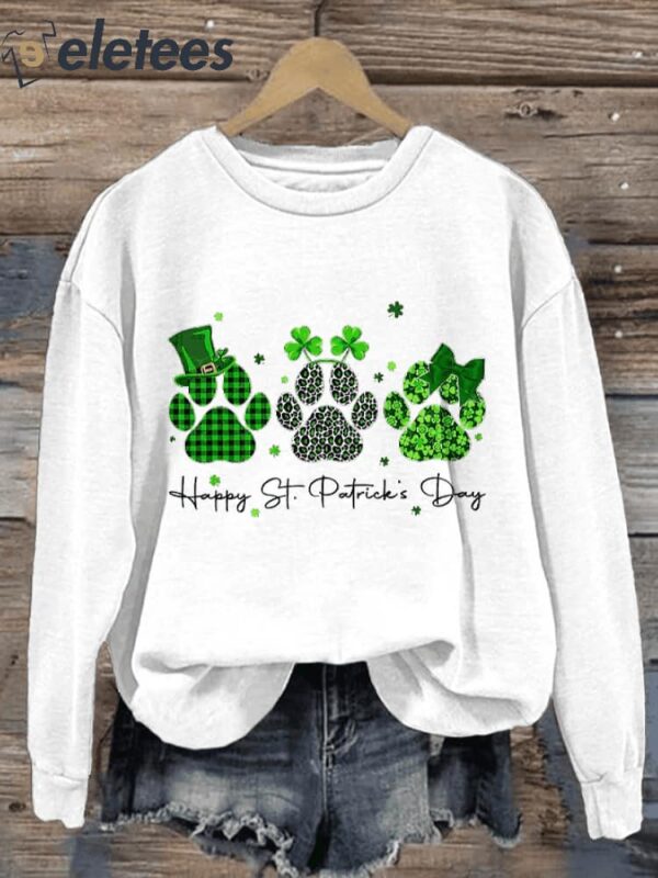 Women’s St. Patrick’s Day Printed Long Sleeve Sweatshirt
