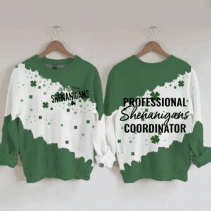 Womens St Patricks Professional Shenanigans Coodinator Contrast Print Shirt1