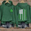 Women’s St. Patrick’s Shamrock Flag Print Hoodie