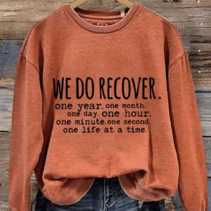 Womens When We Recover Loudly We Keep Others From Dying Quietly Mental Health Printed Sweatshirt