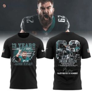 13 Years 2011 2024 Jason Kelce Thank You For The Memories Hoodie1