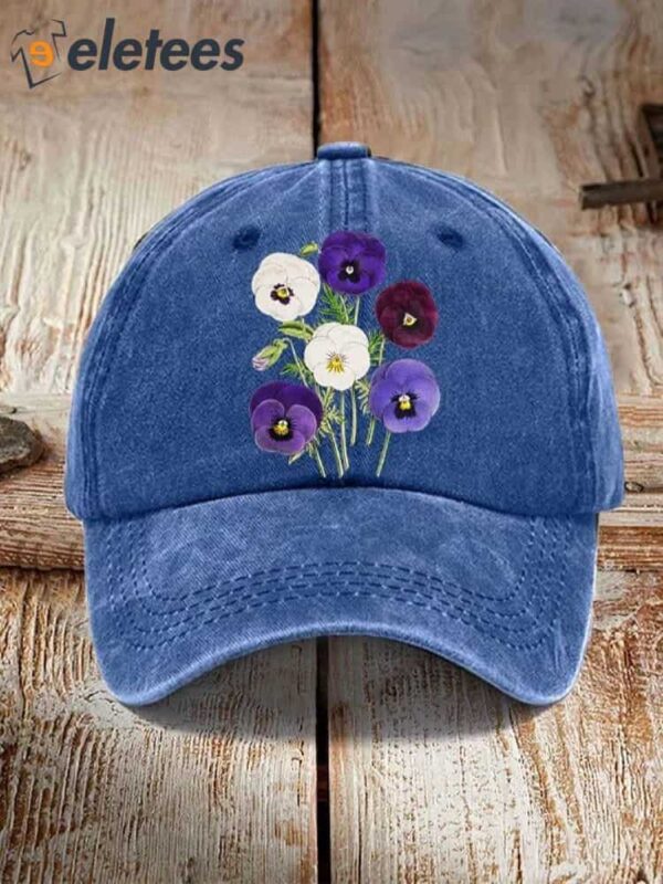 Alzheimer’s Purple Floral Retro Hat