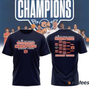 Auburn 2024 SEC Mens Basketball Champions Shirt