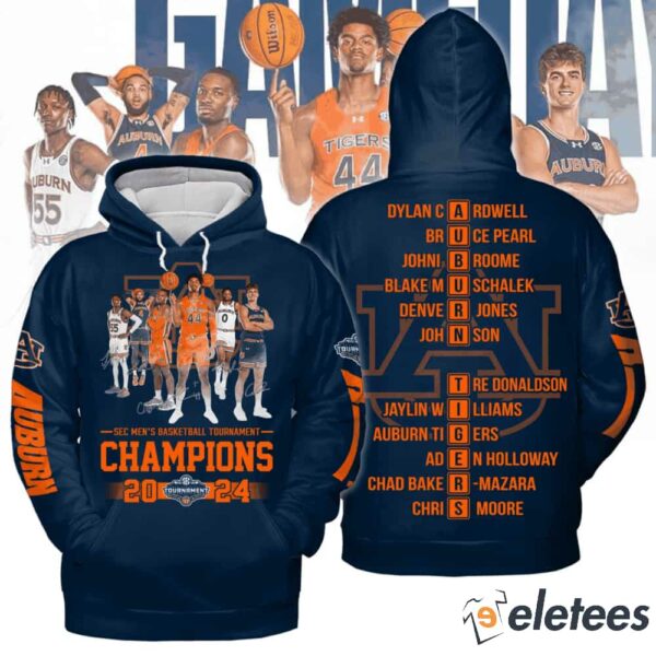 Auburn SEC Men’s Basketball Tournamet Champions 2024 Shirt