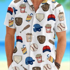 Baseball Dad Hawaiian Shirt 3
