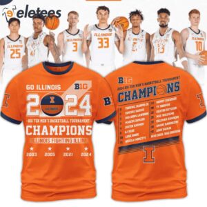 Big Ten Mens Basketball Tournamet Champions 2024 Go Illinois Shirt