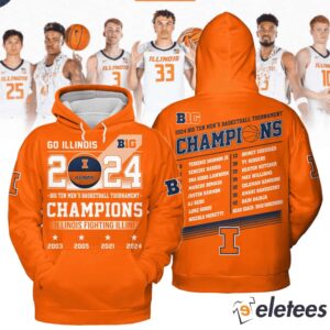 Big Ten Mens Basketball Tournamet Champions 2024 Go Illinois Shirt2