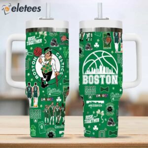 Celtics Bleed Green Rise Together Stanley 40oz Tumbler1