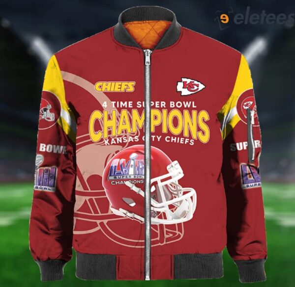 Chiefs 4X Super Bowl Champions Bomber Jacket