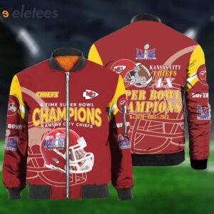 Chiefs 4X Super Bowl Champions Bomber Jacket 3