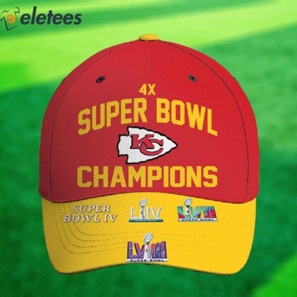 Chiefs 4X Super Bowl LVIII Champions Hat