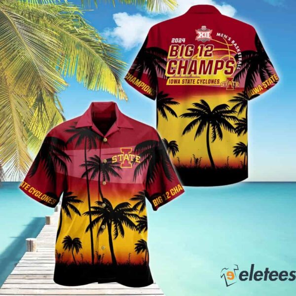 Cyclones 2024 Big 12 Men’s Basketball Conference Tournament Champions Hawaiian Shirt